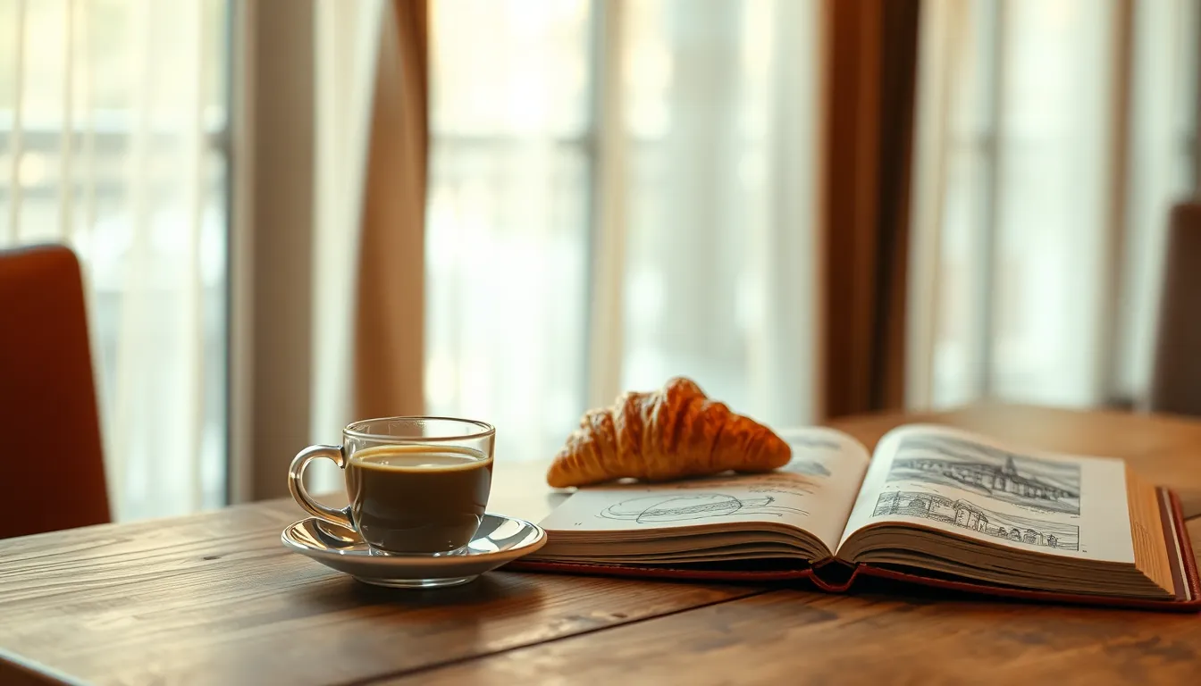 강릉 동해바다와 카페가 어우러진 풍경