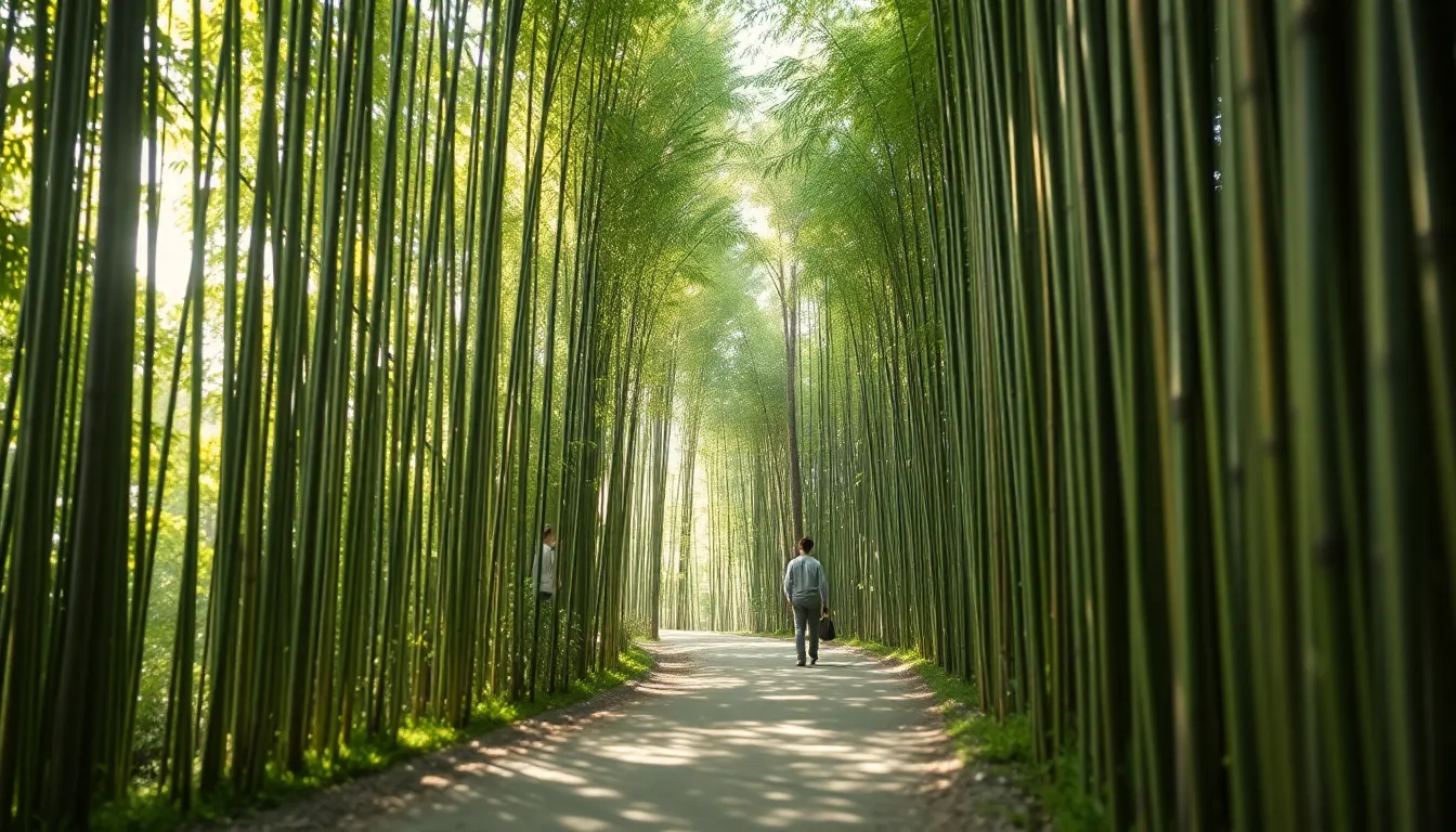 담양의 아름다운 대나무 숲 풍경
