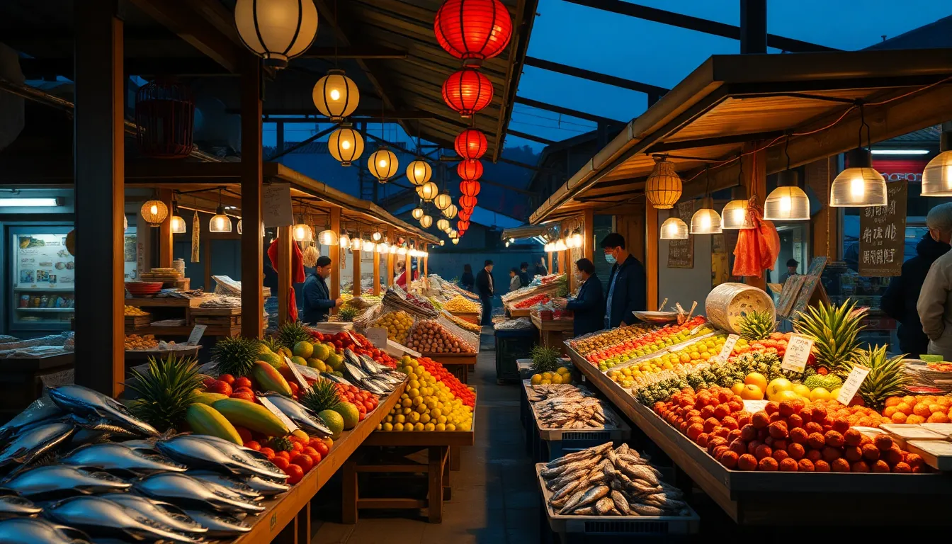 속초 중앙시장 야시장 먹거리 이미지