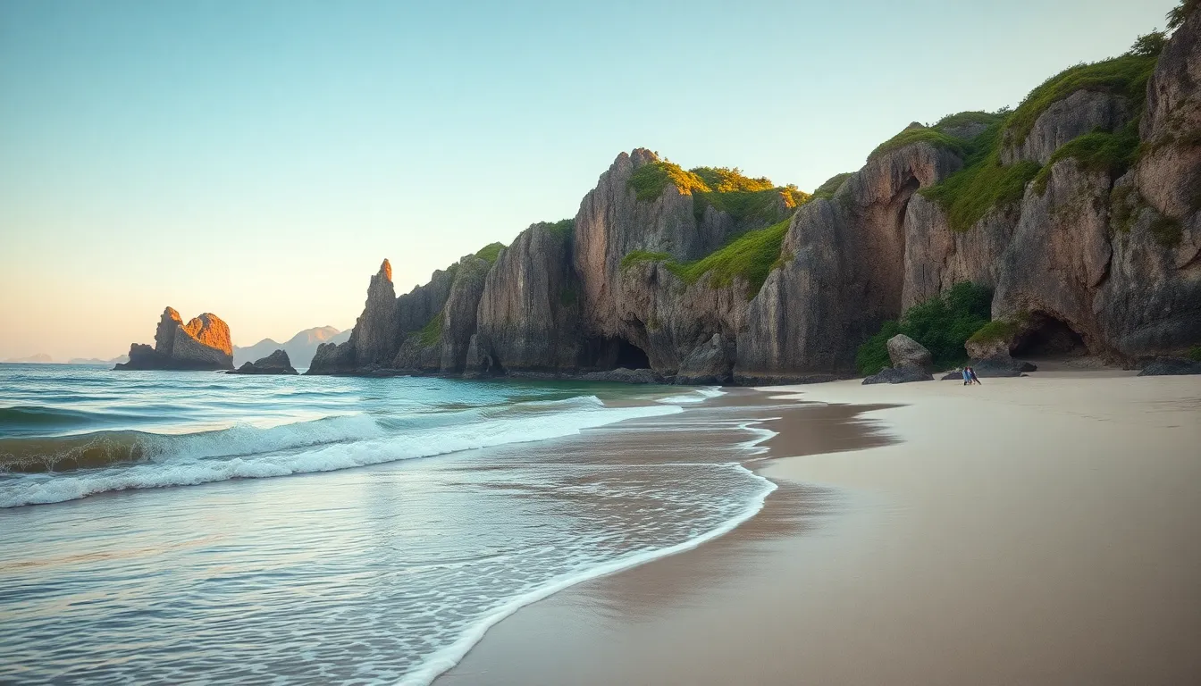 제주 성산일출봉 전경과 푸른 바다