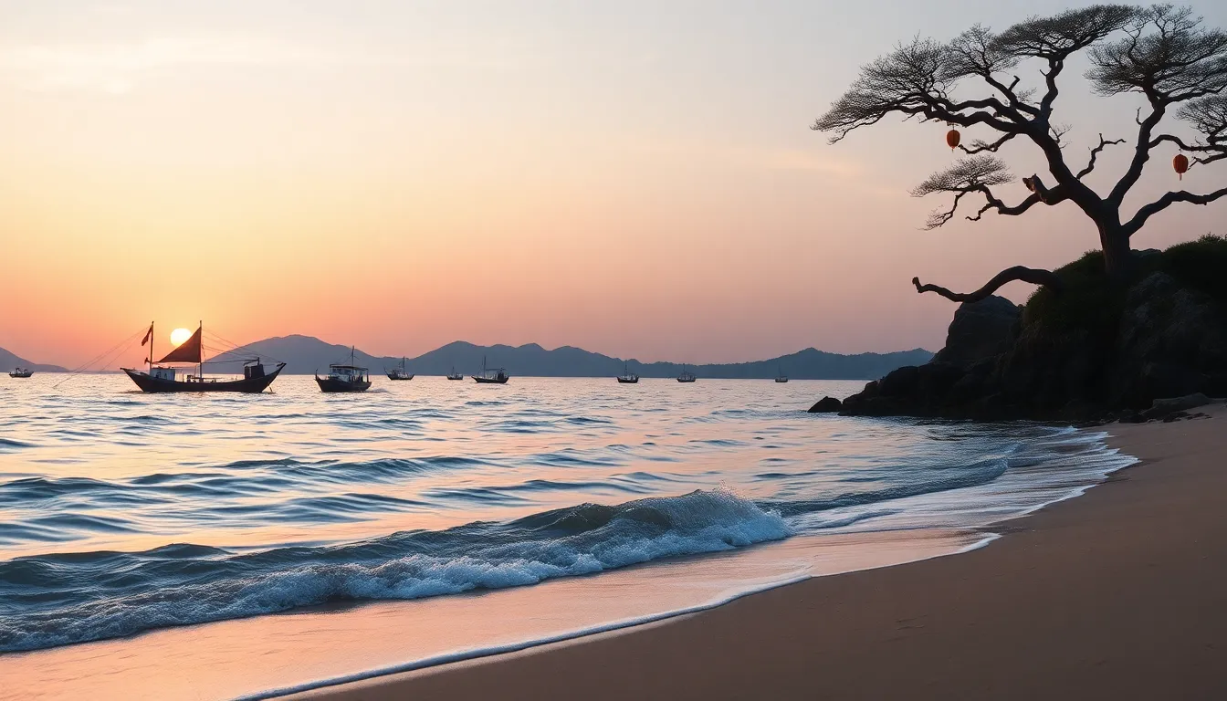 통영 바다 풍경과 케이블카