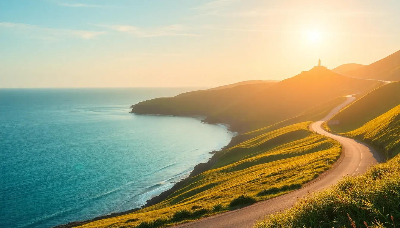 제주 동쪽 푸른 바다와 아름다운 풍경