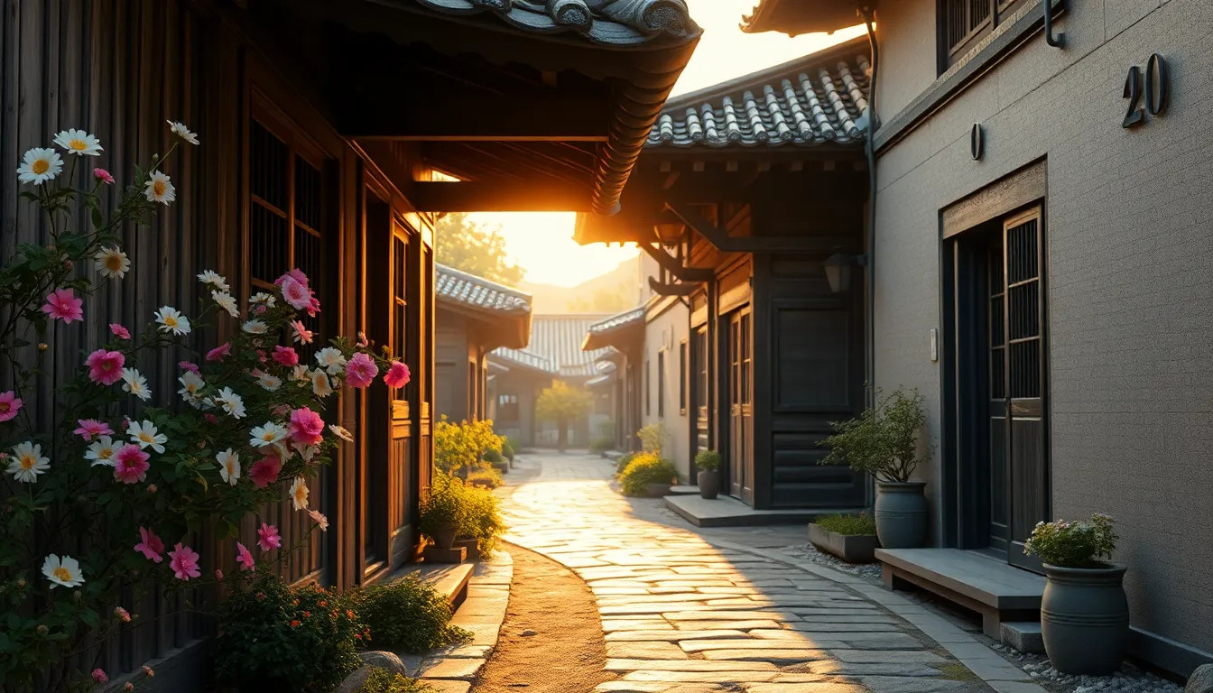 경주 황리단길의 아름다운 한옥 풍경