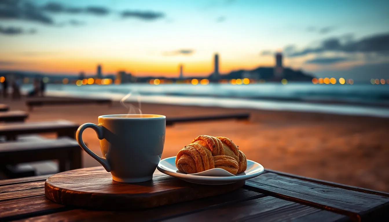 사랑하는 연인과 함께 손잡고 걷는 해운대 해변의 모습