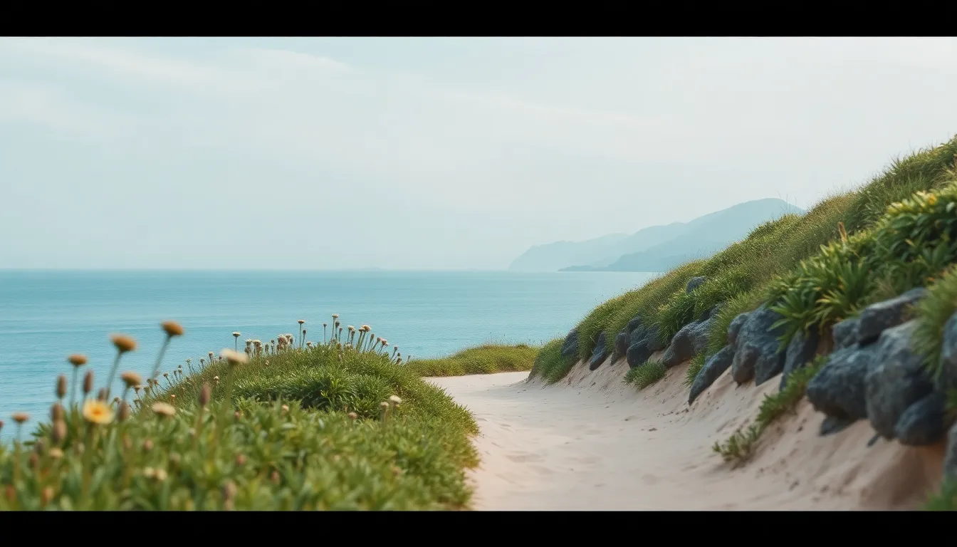 제주도 해변에서 석양을 감상하는 커플의 뒷모습