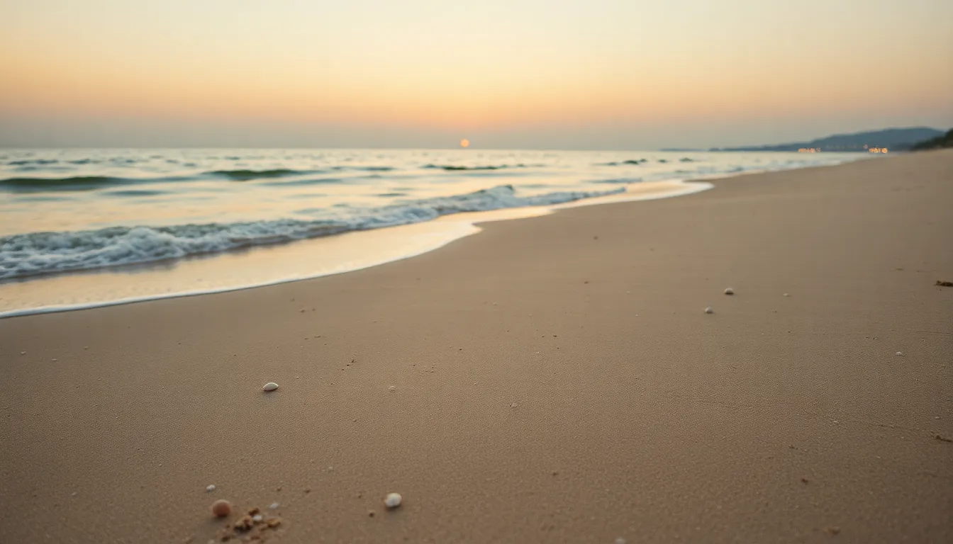 강릉 여름밤 바다 전경