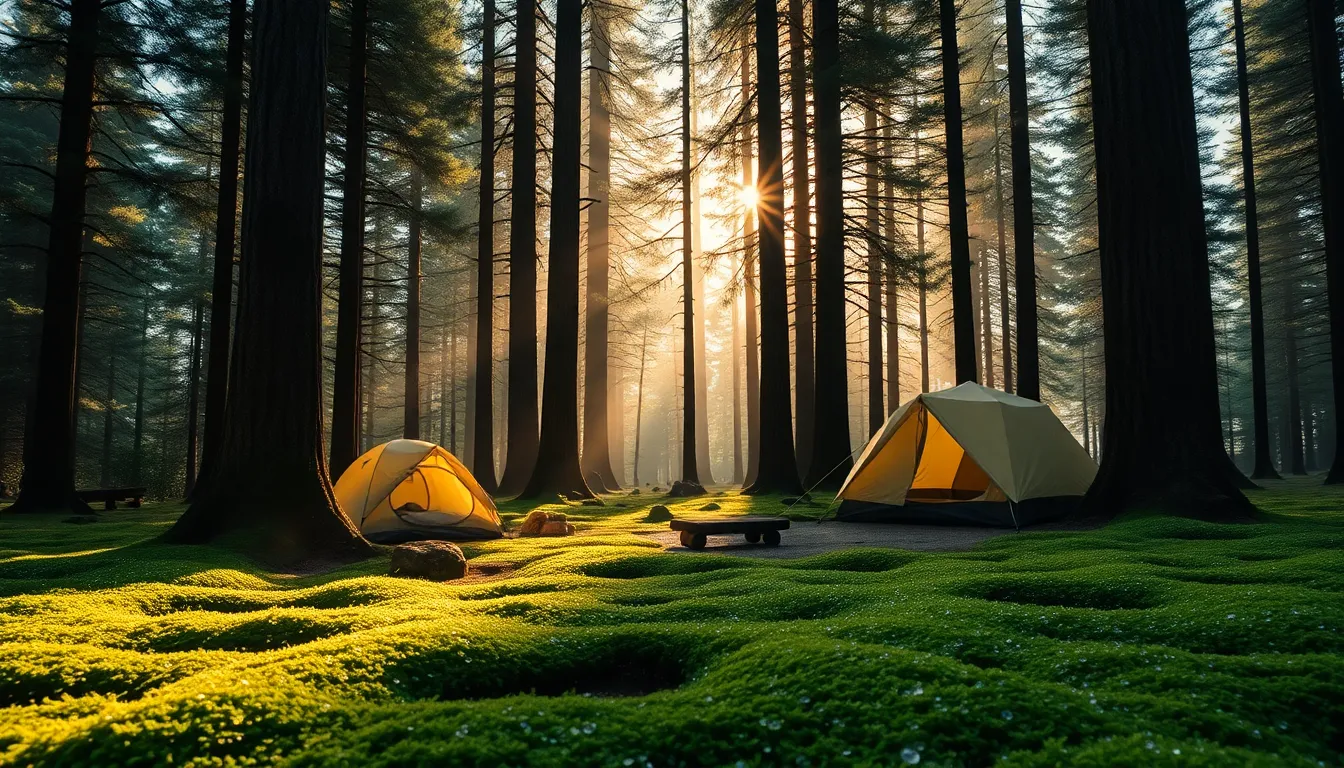감성 캠핑 테이블 세팅